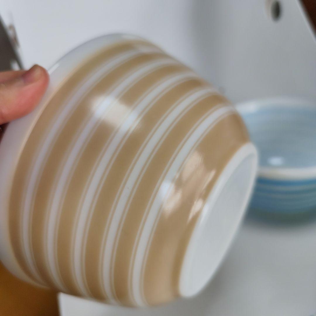 パイレックス　ストライプ　ボウル　3個