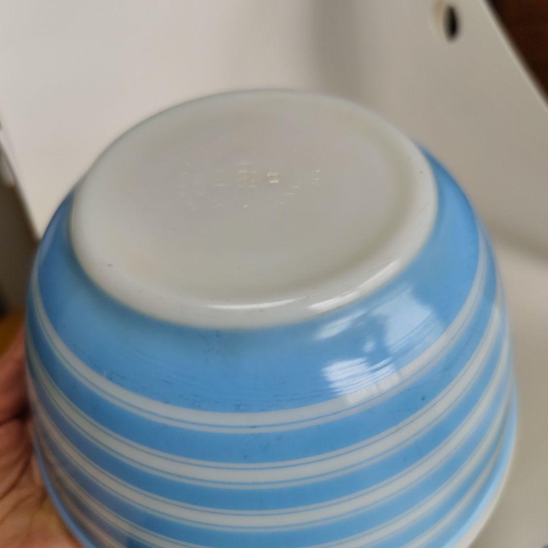 パイレックス　ストライプ　ボウル　3個