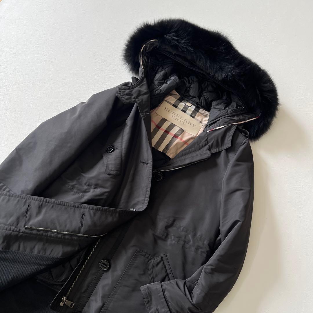 ▽極美品✨BURBERRY BRIT モッズコート ラクーンファー ライナー付
