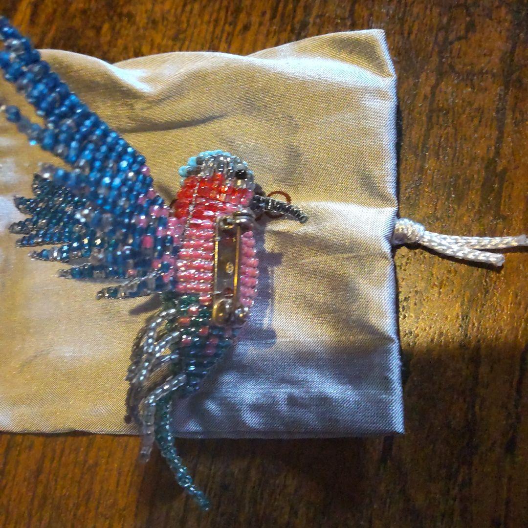 APROSIO＆CO 鳥のビーズブローチ