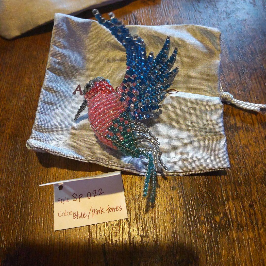 APROSIO＆CO 鳥のビーズブローチ