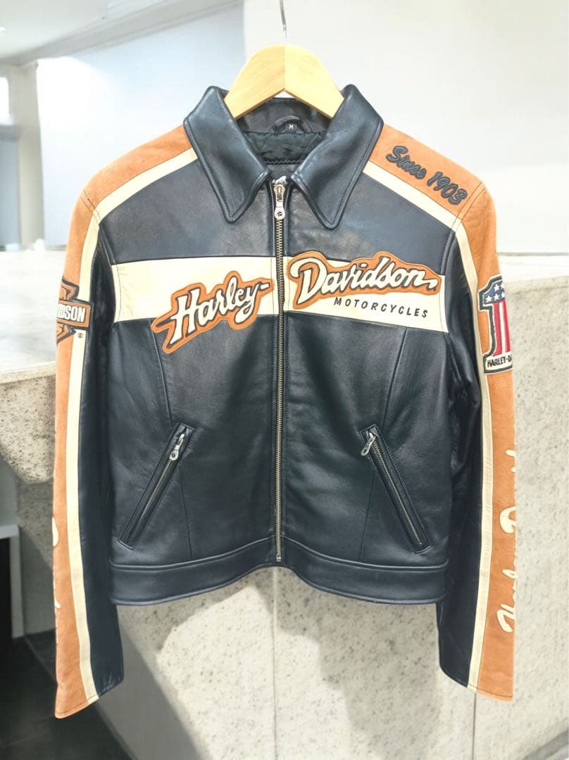 八5220【ハーレーダビッドソン】本革製ジャケット★希少★