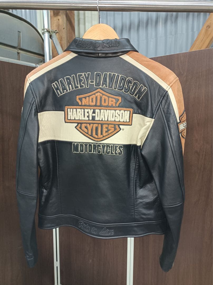 八5220【ハーレーダビッドソン】本革製ジャケット★希少★
