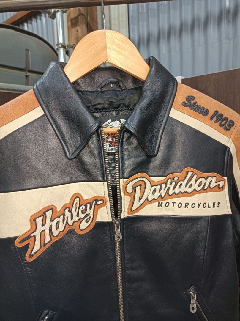 八5220【ハーレーダビッドソン】本革製ジャケット★希少★