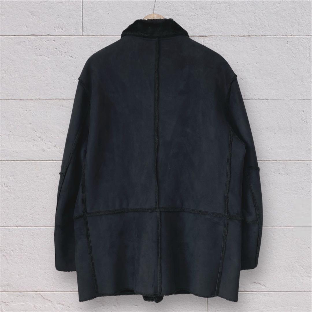 パ*歳様   カルバンクライン　ブラック　コート　ムートン