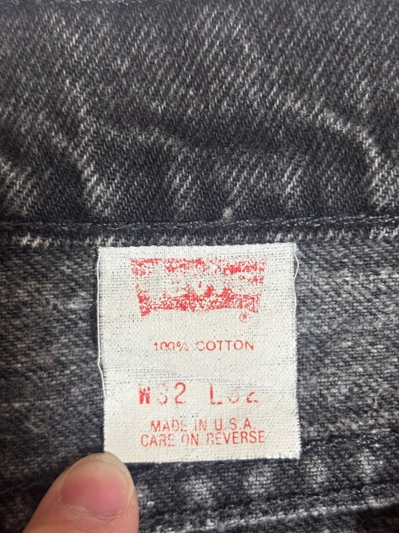 Levi's550先染めブラック オレンジタブ 【93年アメ製W32L32】 オレンジ