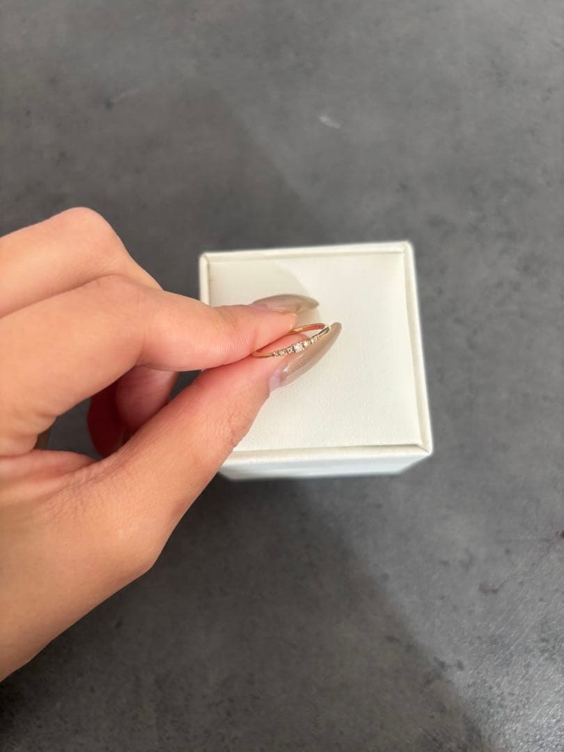 《31日まで限定価格》agete K10ダイヤモンドリング