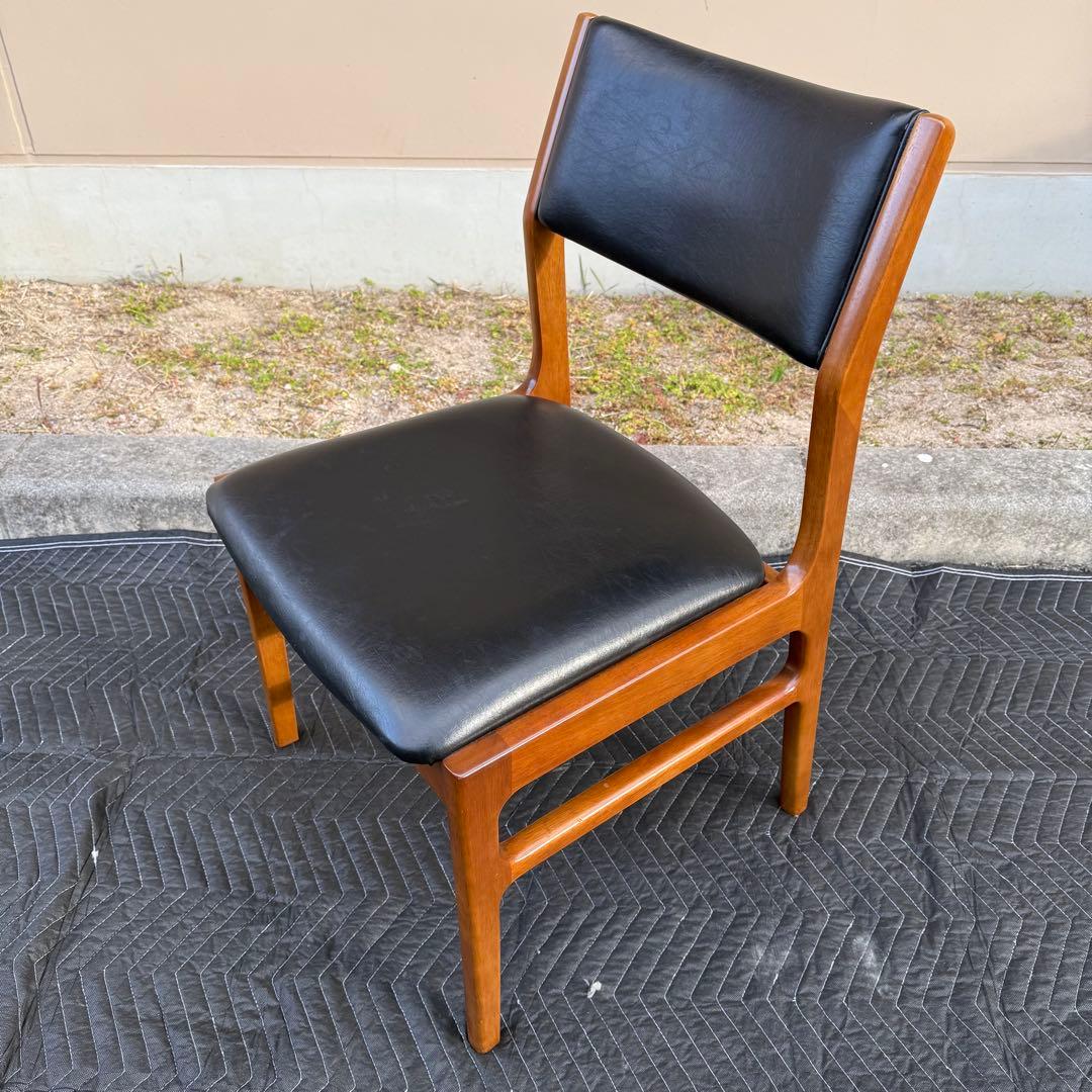 ① カリモク60 プラス　アームレス　ダイニングチェア ブラック ヴィンテージ