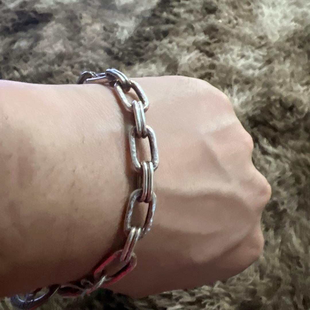 k18ホイール、イーグルフック付きmotoチェーンリンクブレスレット