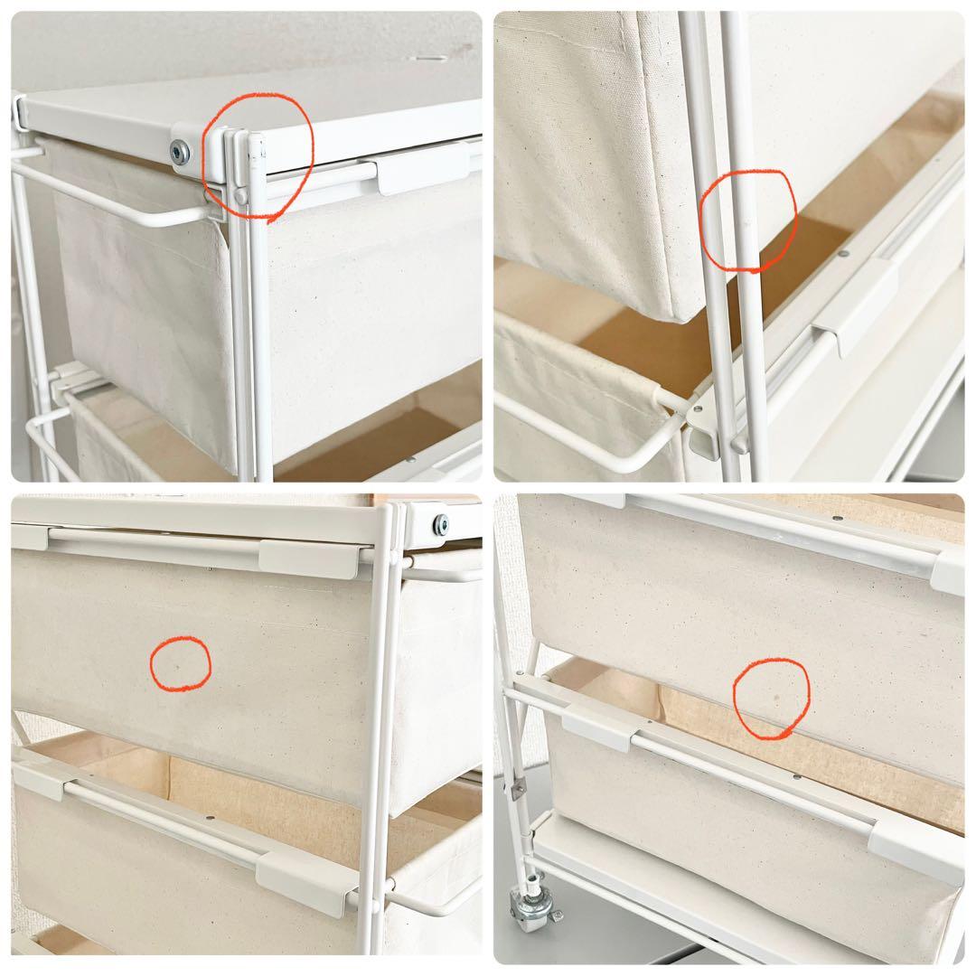 無印良品 スチールユニットシェルフ帆布バスケットセット・幅28cm