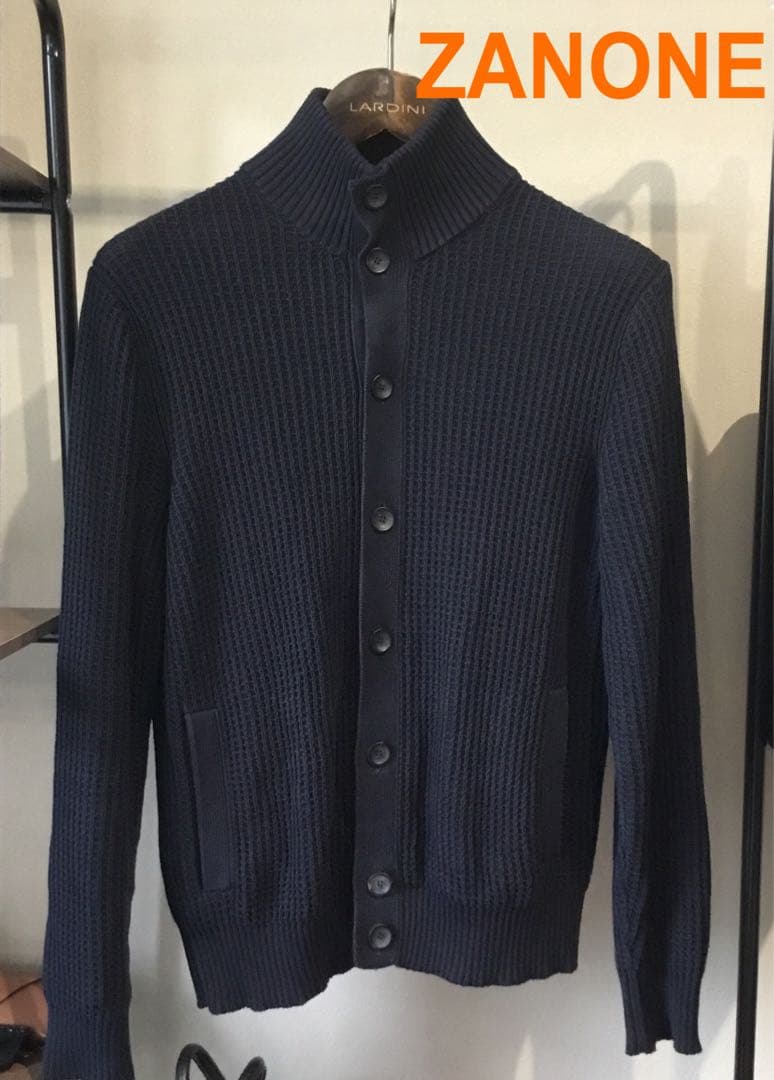 ZANONE CHIOTO コットンリネン スタンドカラー カーディガン50 - メルカリ