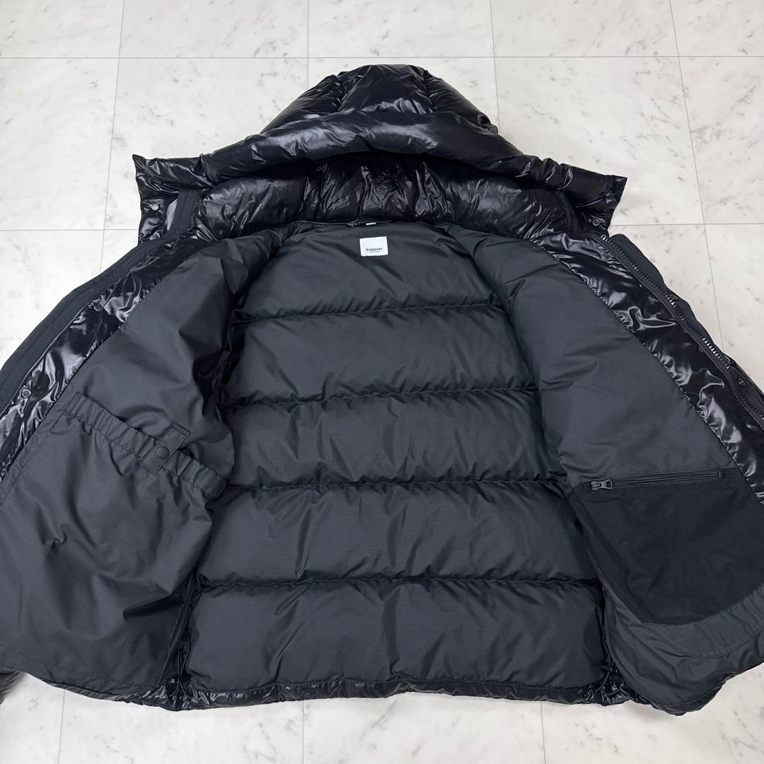 美品 バーバリー 現行 ダウンジャケット ホースフェリー ブラック Lサイズ