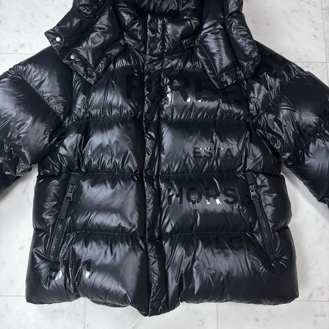 美品 バーバリー 現行 ダウンジャケット ホースフェリー ブラック Lサイズ