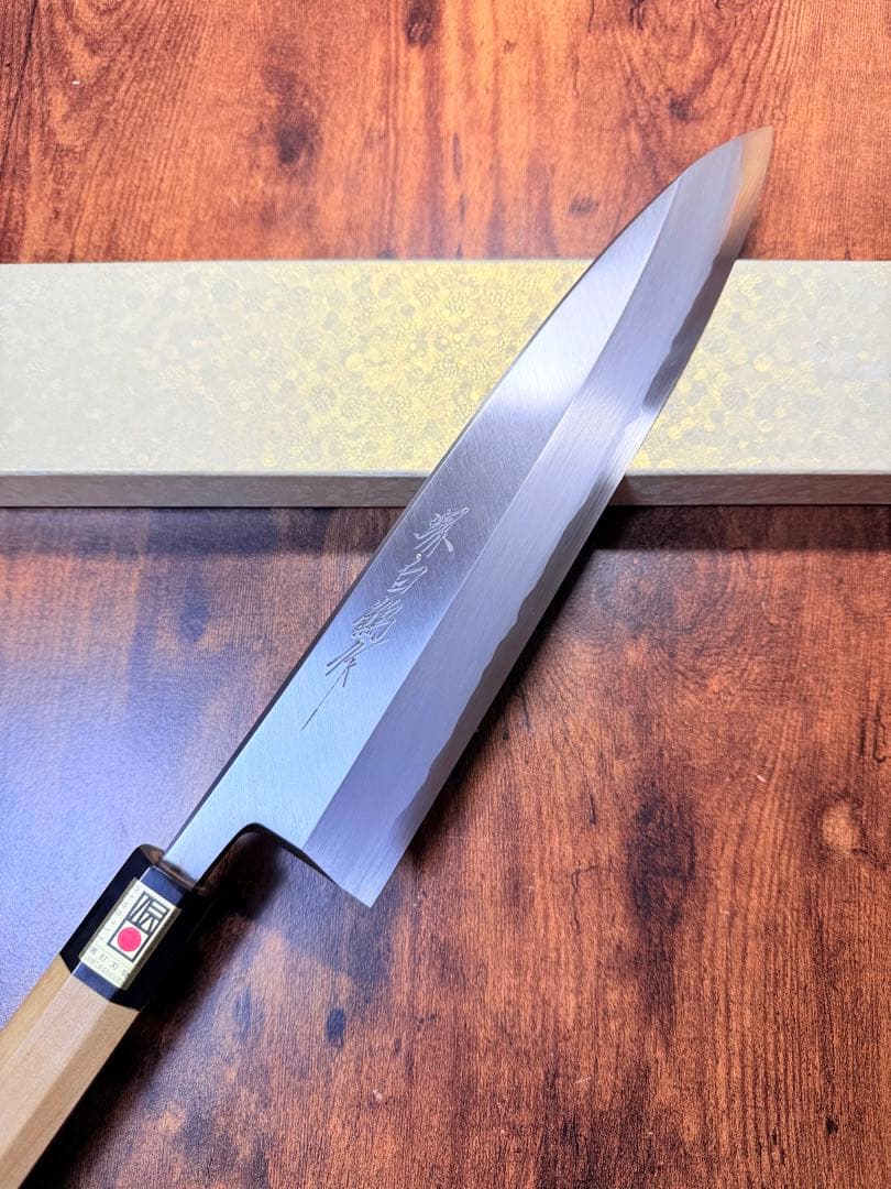 堺打刃物】身卸 出刃 白ニ鋼 包丁 9寸 水牛八角柄 - メルカリ