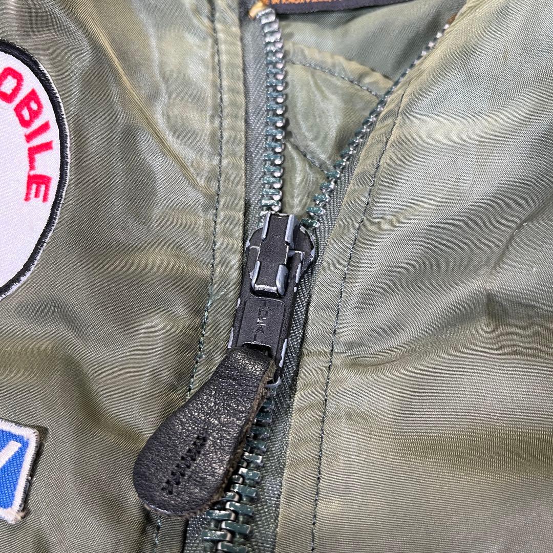 90s USA製　アルファ　ワッペン　MA-1 L フライトジャケット　米国製