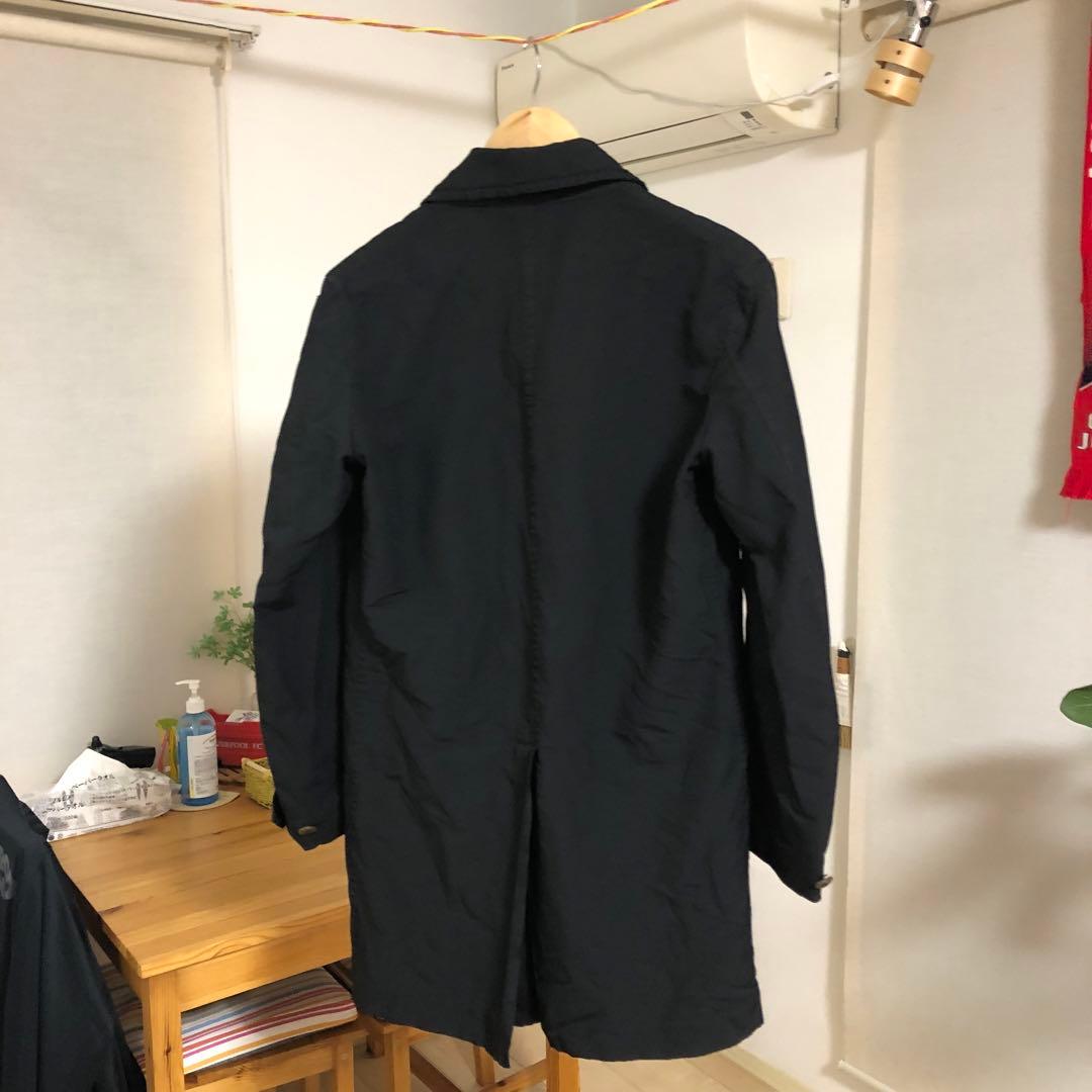 コムデギャルソンオムドゥ ポリ縮絨コート比翼ブラックM