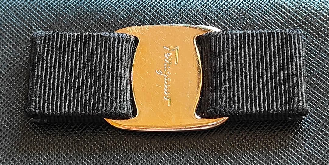 【美品!!】フェラガモ ヴァラリボン 黒ブラック 長財布 L字ファスナー