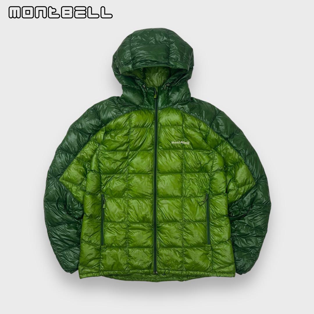montbell bicolor puffer jacket green - メルカリ
