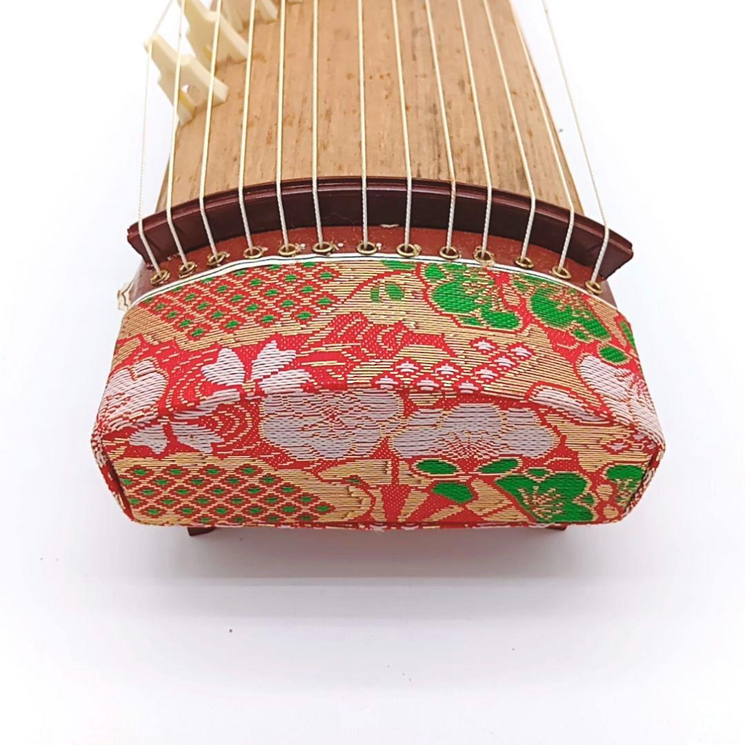 短琴 ミニ琴 箏 和楽器 弦楽器 13弦 約42cm セット 猫足つき 畳有り