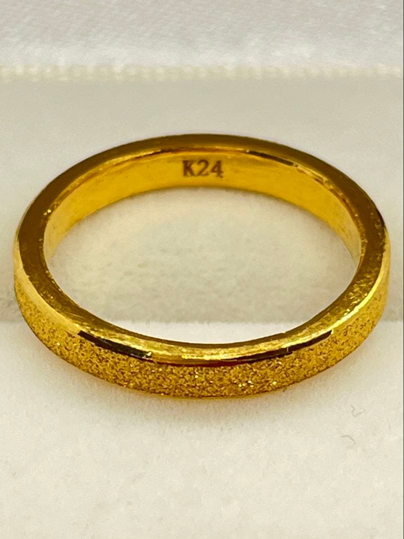 K24 純金 グロスリング 4.70g指輪 リング 刻印あり ハンドメイド