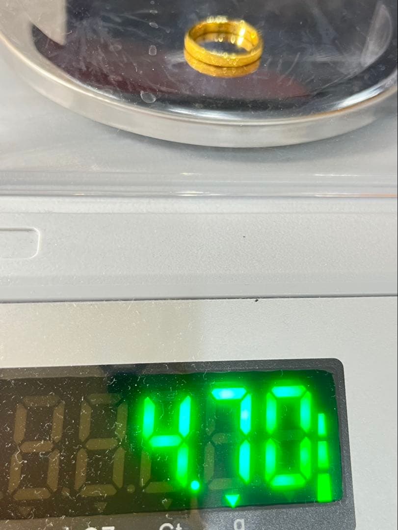 K24 純金 グロスリング 4.70g指輪 リング 刻印あり ハンドメイド