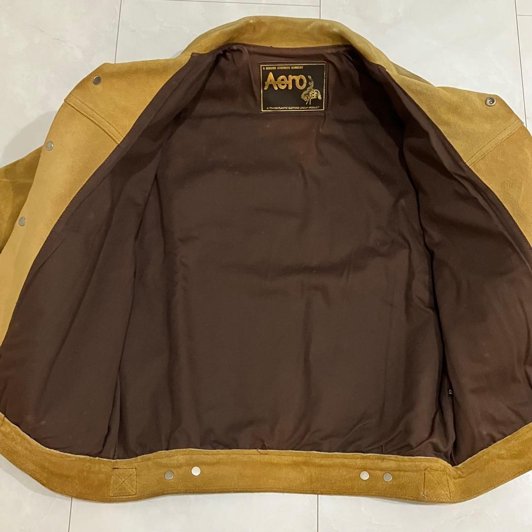【希少サイズ40】AERO LEATHER スエード トラッカージャケット