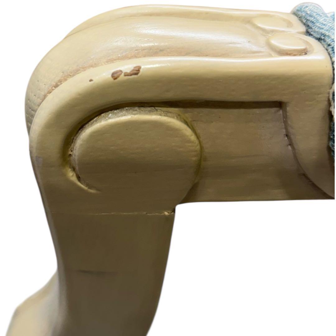 ✨超美品✨ロココ調アームチェア 猫脚 エレガントブルー アンティーク