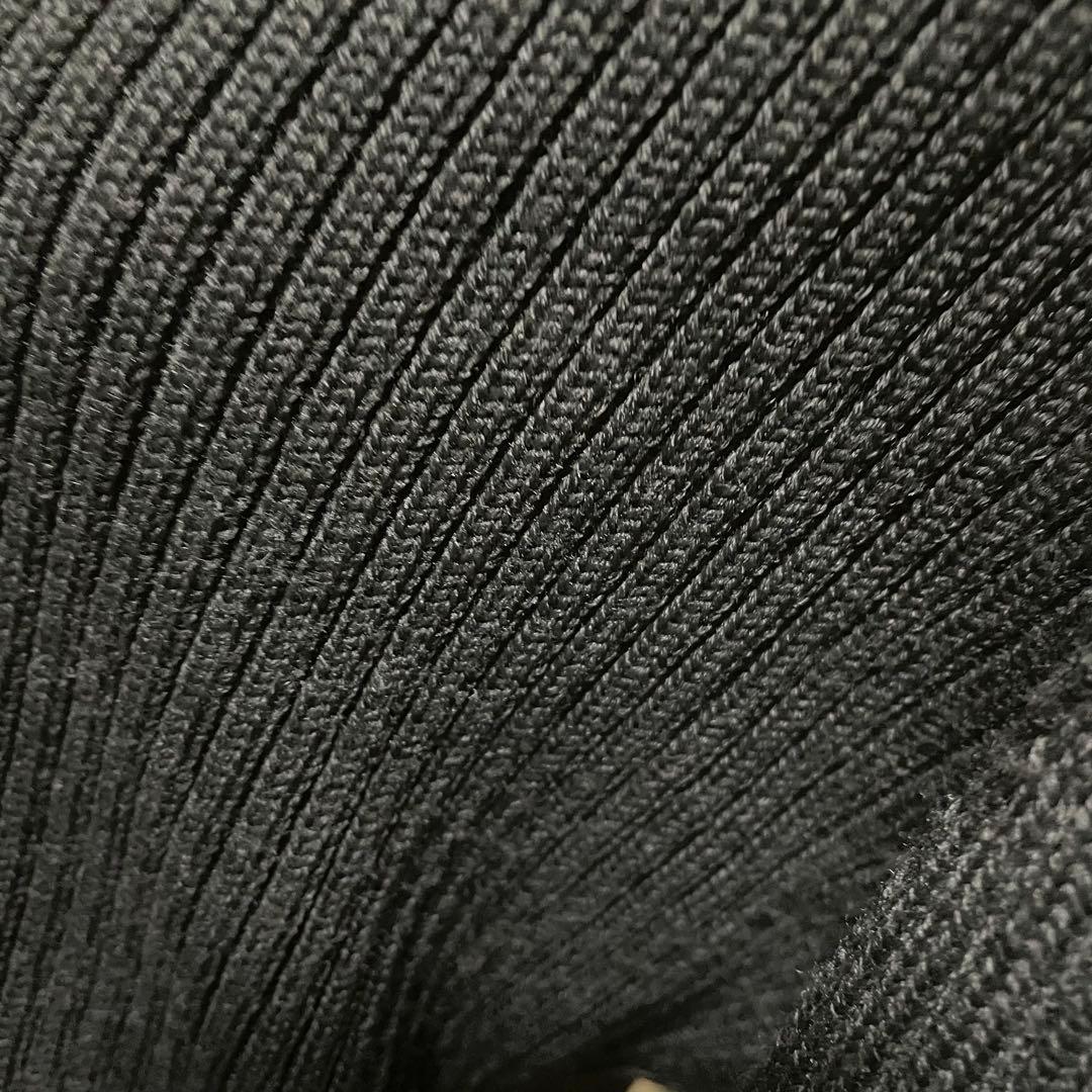 ミリタリージャケット ニット 山羊革 ダークコア y2k