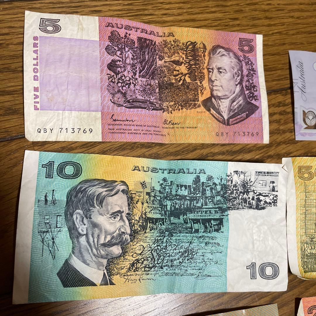 オーストラリア 旧紙幣 セット 5ドル 10ドル 20ドル 50ドル - メルカリ