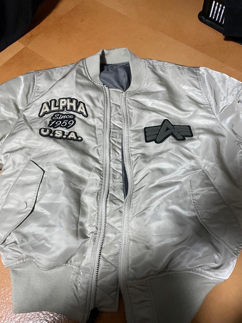 ALPHA MA-1 フライトジャケット シルバー