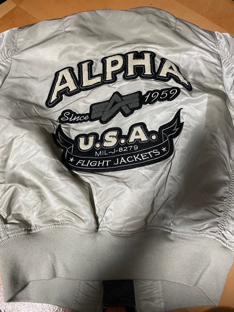 ALPHA MA-1 フライトジャケット シルバー