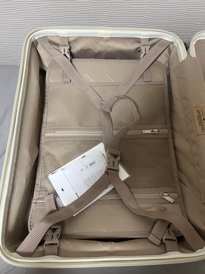 サムソナイト ミンター スピナー55 アイボリー チャック故障 機内持ち込み