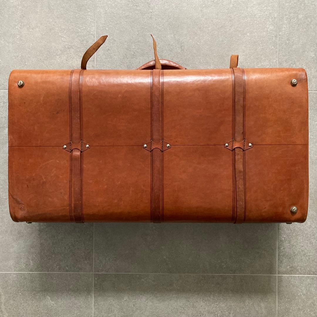 超特大 ヴィンテージ レザートランクケース トランクバッグ 80cm×44cm