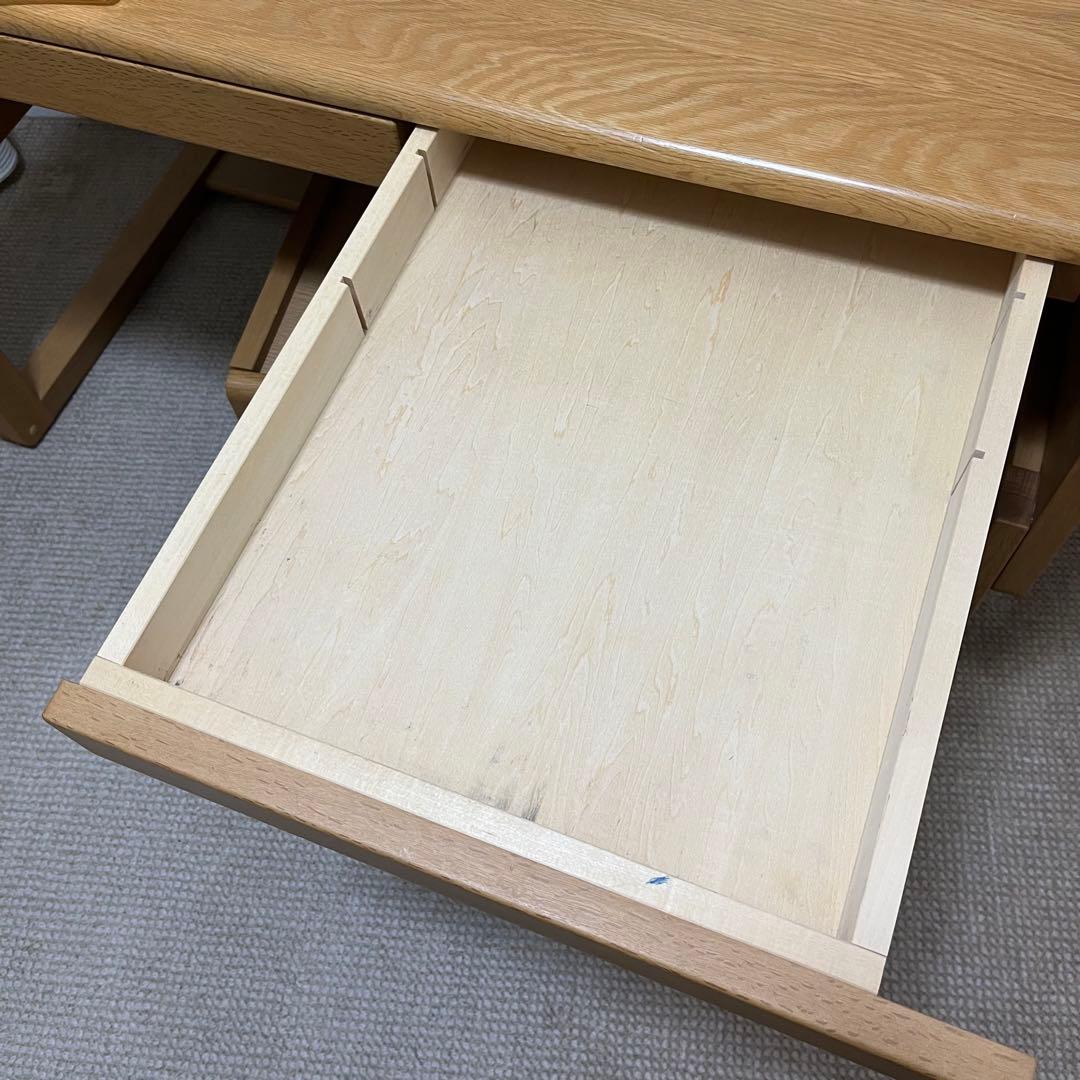 ベネッセ　カリモク　学習机①のみ 『①と②ワゴン引き出し2点セット』