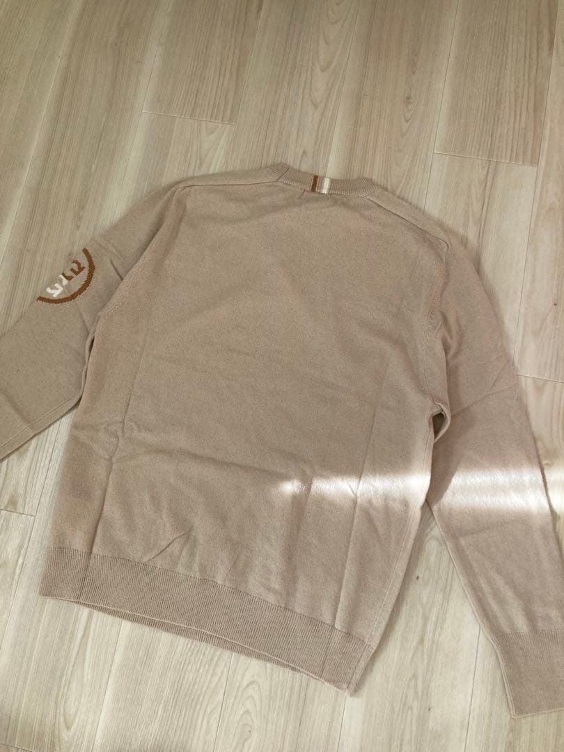 ジーフォアゴルフウエアニットセーターXLサイズメンズベージュ