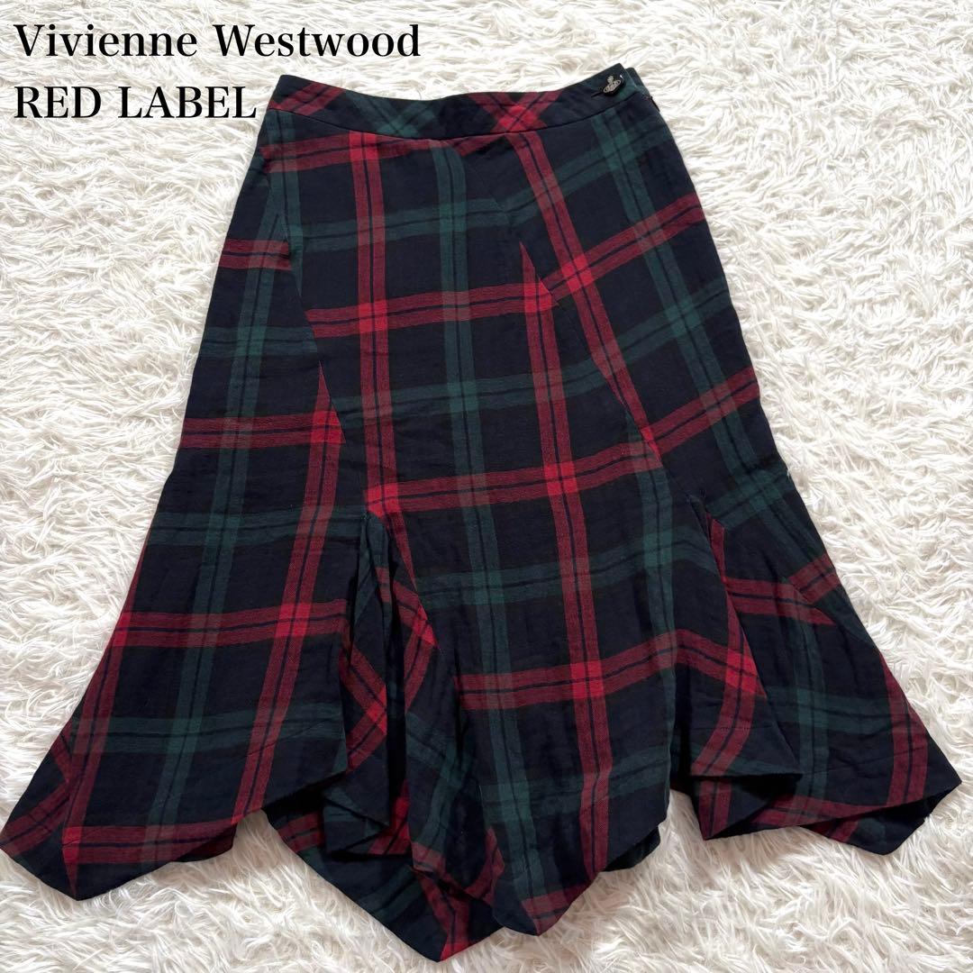 ヴィヴィアンウエストウッド レッドレーベル チェック スカート オーブ