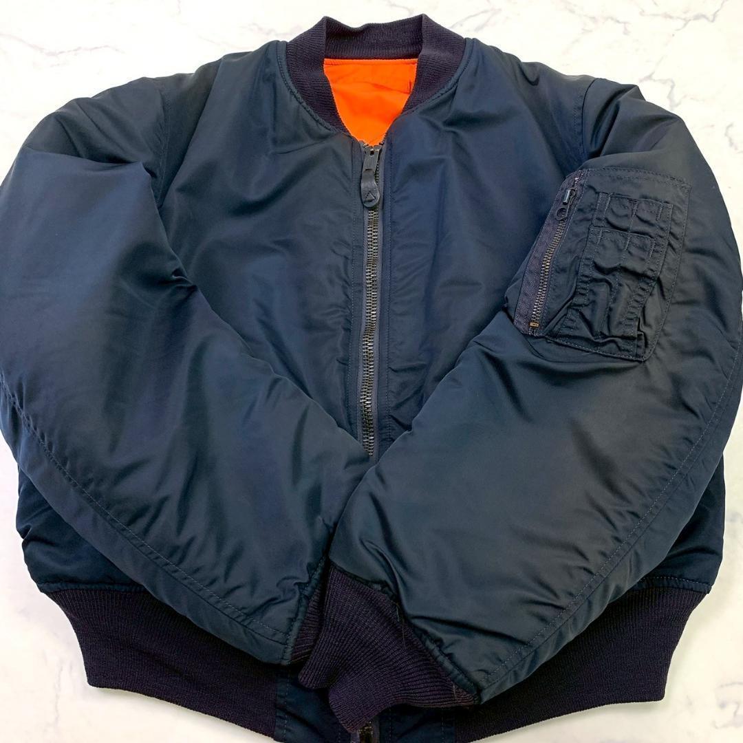 USA製 1968年復刻 アルファ MA-1 68モデル ネイビー M　D398