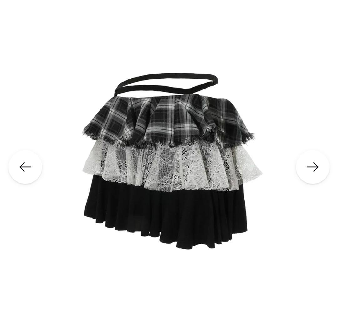 スカート S half mini skirt bug check theredthread