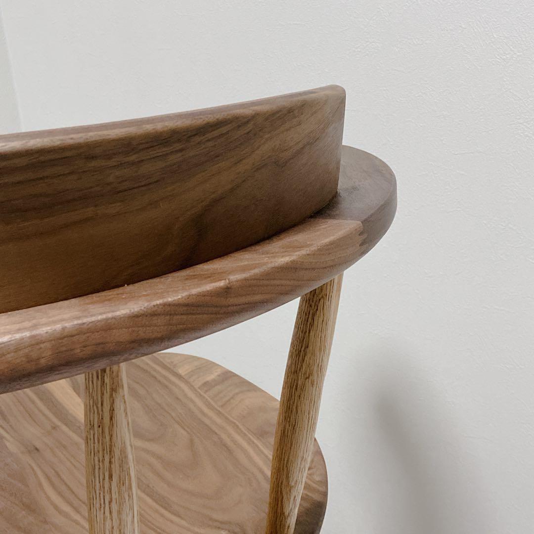 ナガノインテリア リアルアームチェア　極美品 回転チェア　DC341-0W