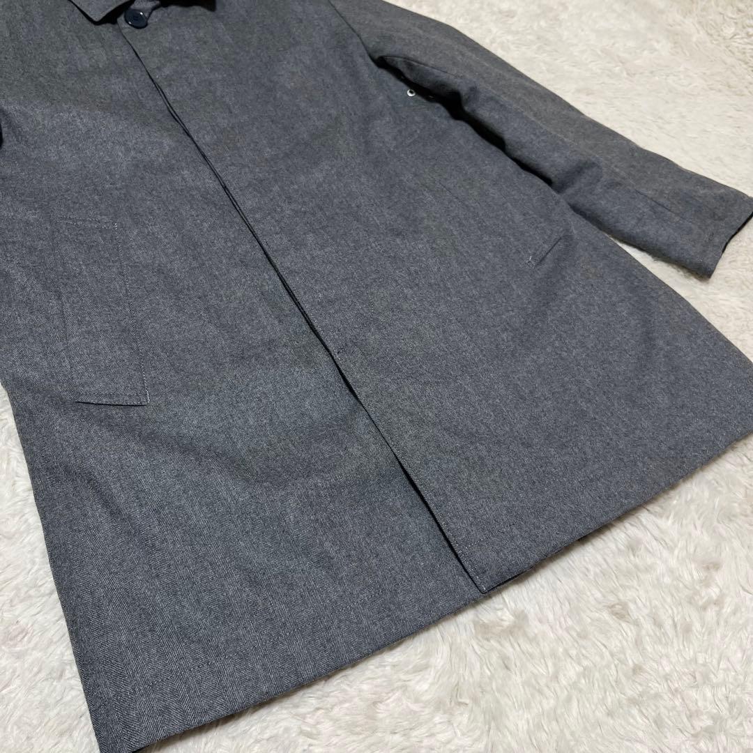 未使用級　マッキントッシュ　リバーシブル　ステンカラーコート　キルティング　黒