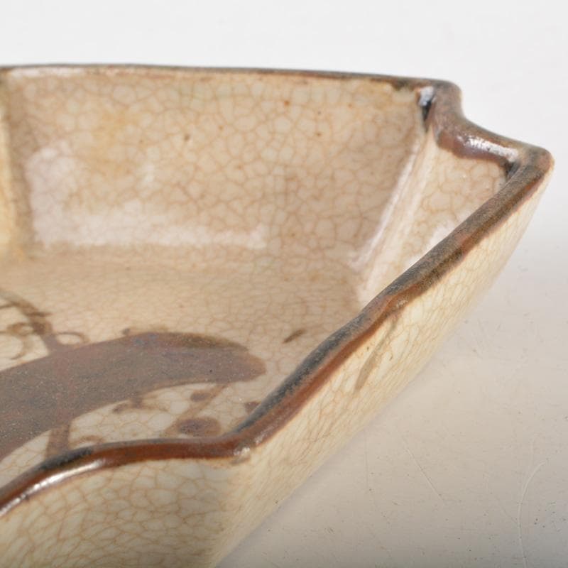 瀬戸焼 古瀬戸 鉄絵 梅花文 小皿 菱皿 銘々皿 十三客