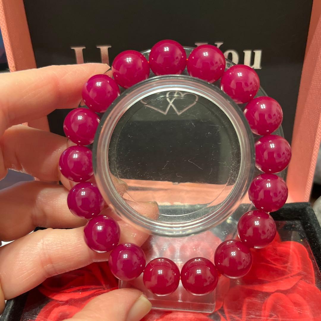 セール！天然石ブレスレット ミャンマー産 ルビー 大玉