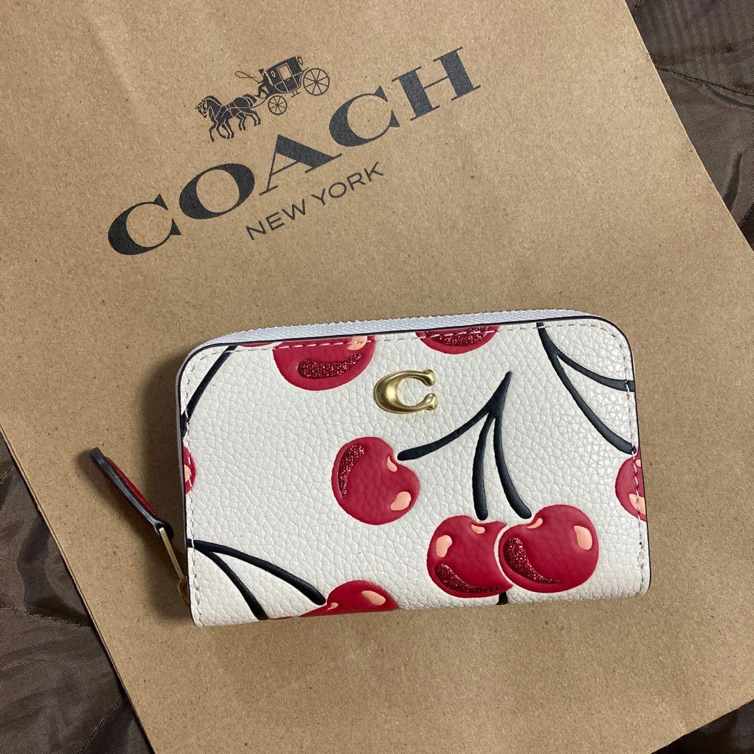 COACH チェリー柄 ケース　コーチ　正規品　さくらんぼ　財布　カード