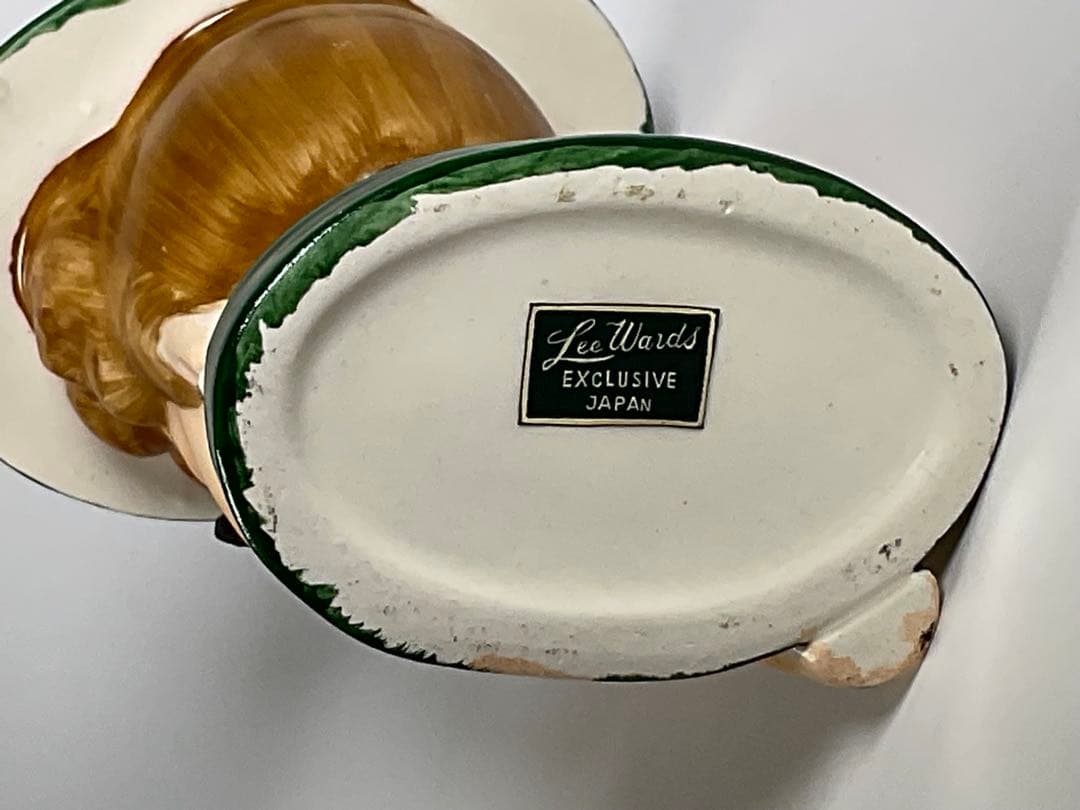 60sヴィンテージ レディヘッドベース　陶器　花瓶　LEE WARDS　日本製