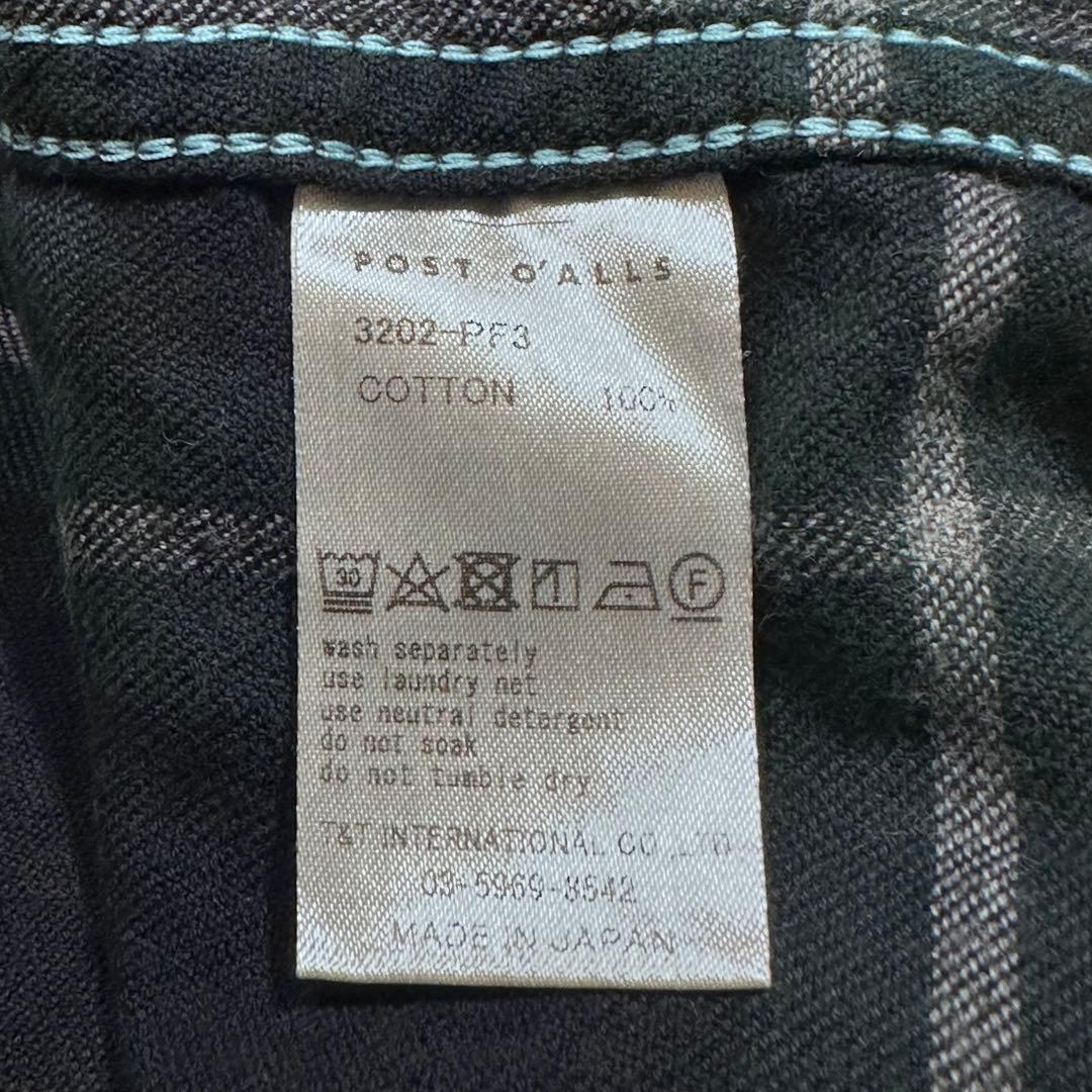 POST OVERALLS ポストオーバーオールズ ネルシャツ　ブラックウォッチ