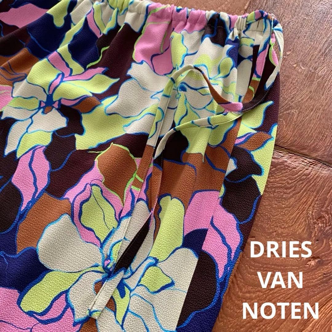 ★☆ 美品 DRIES VAN NOTEN フラワープリント膝丈スカート ☆★