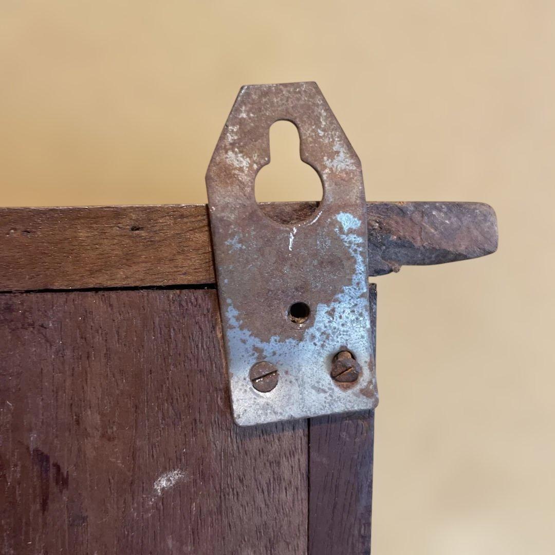 壁掛け　ミニキャビネット　飾り棚 木製 ショーケース　アンティーク　ビンテージ