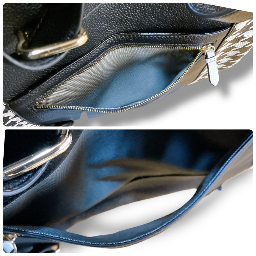 コールハーン 良品 3way 多収納 大容量 A4収納可 リュック 千鳥格子