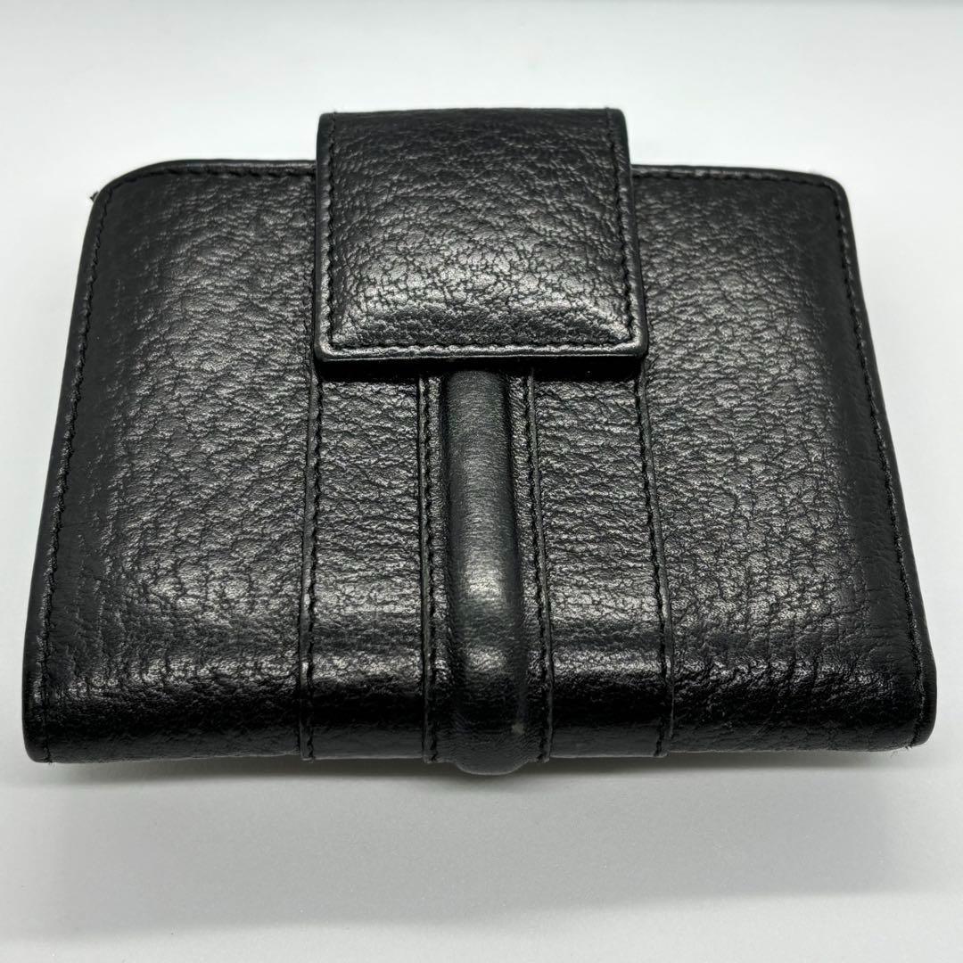 GUCCI 二つ折り財布 マーモント Wホック レザー 黒 男女兼用 正規品