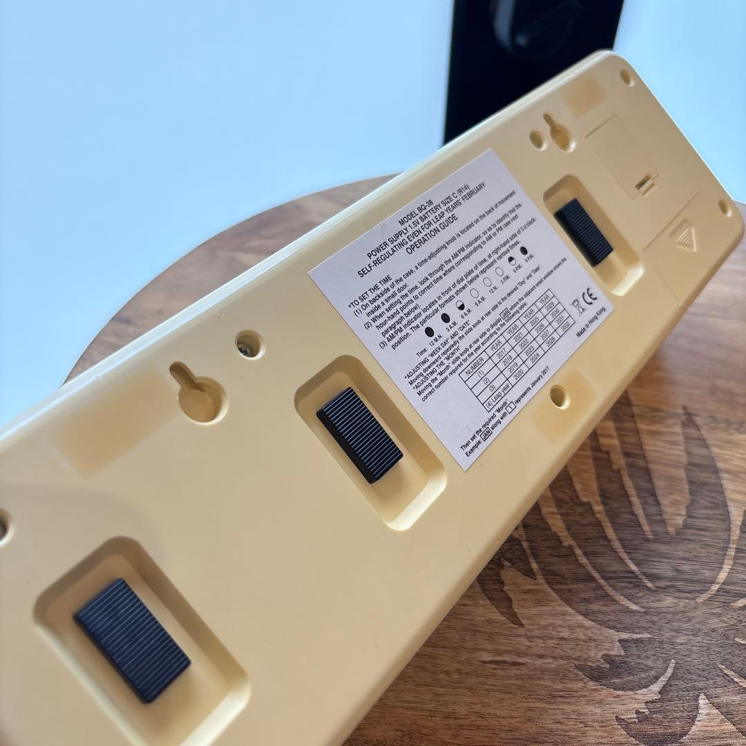 TWEMCO トゥエンコ 置き掛け兼用時計 BQ-38 ホワイト